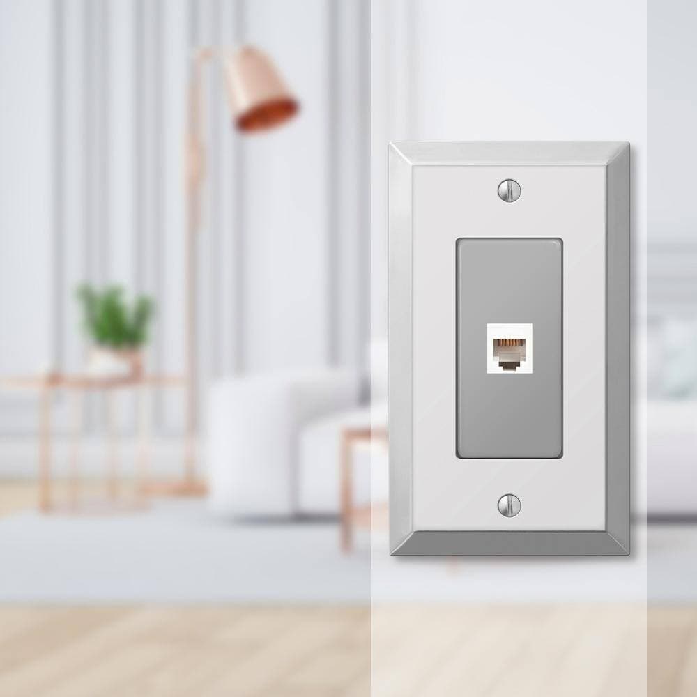 AMERELLE Metallic Gang Phone Steel Wall Plate (2)
