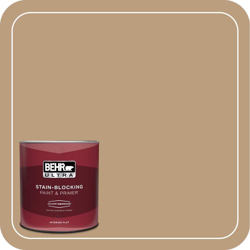 BEHR ULTRA 1 qt. #PPH-11 Cardboard Color Extra Durable Flat Interior Paint & Primer