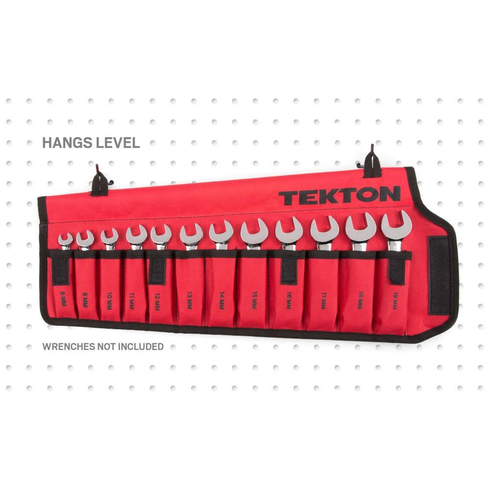TEKTON 8 mm to 19 mm Stubby Combination Wrench Pouch (12-Tool) (3)