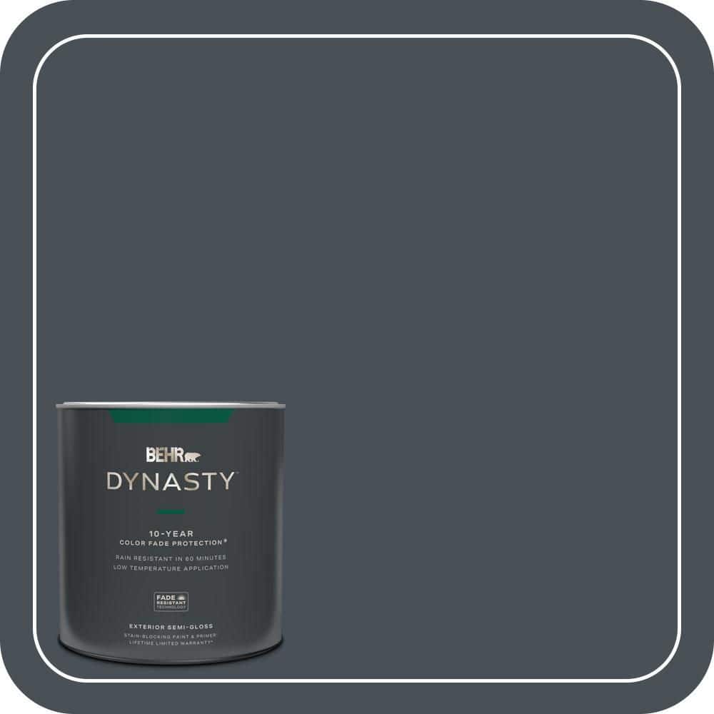 BEHR DYNASTY 1 qt. #T15-2 Seared Gray Semi-Gloss Exterior Stain-Blocking Paint & Primer