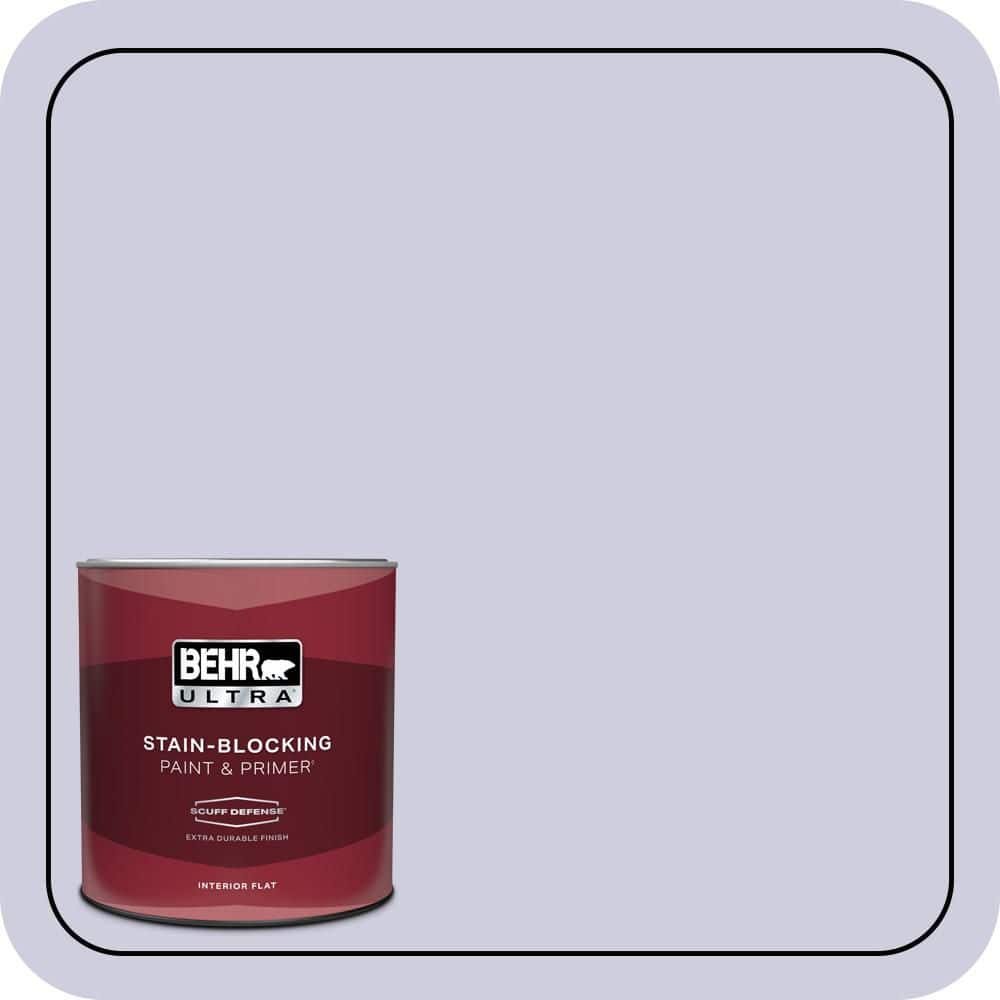 BEHR ULTRA 1 qt. #640C-2 Lavender Sparkle Extra Durable Flat Interior Paint & Primer