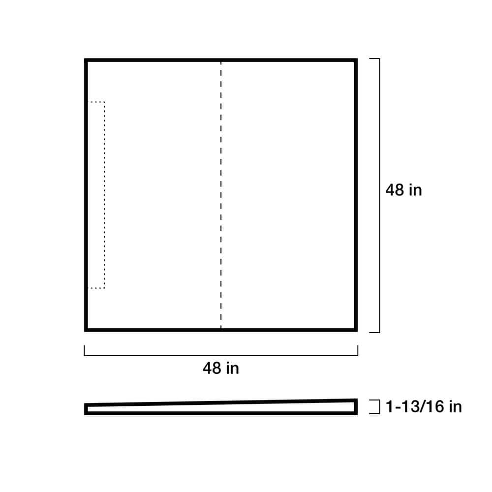Schluter Kerdi-Shower-LT/-LTS 48 in. x 48 in. Perimeter Linear Drain Shower Tray Floor Installation Kit for Accessory (3)