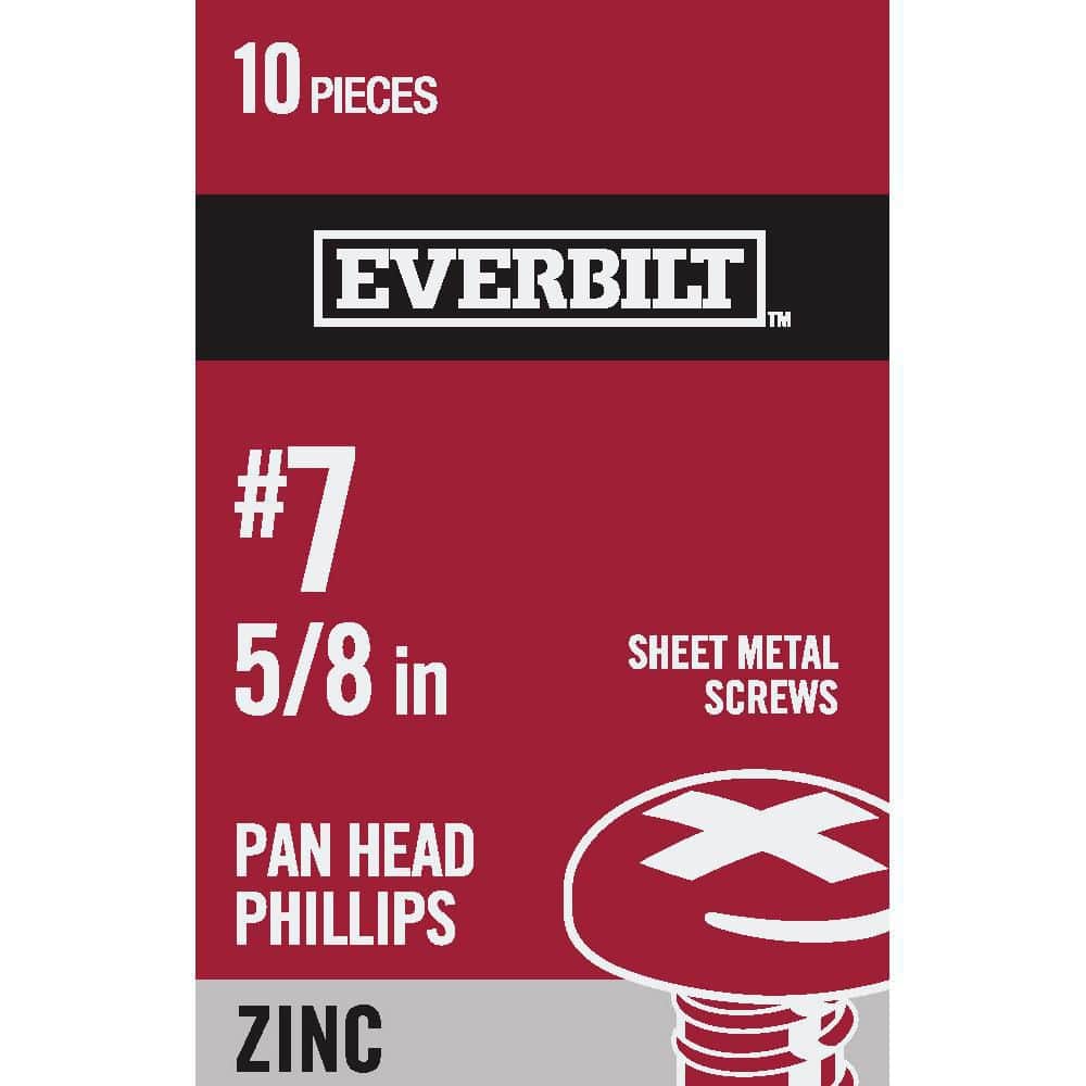 Everbilt #7 5/8 in. Phillips Pan-Head Sheet Metal Screws (1)