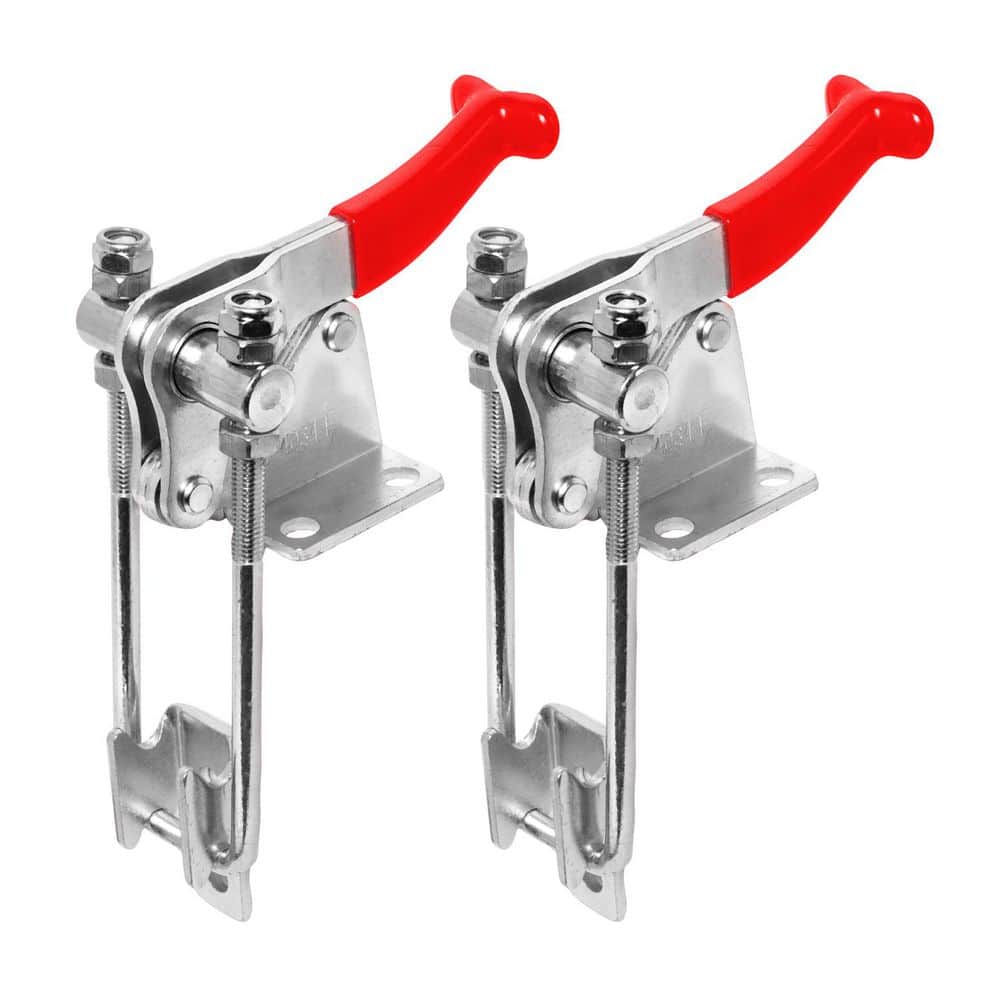 ‎POWERTEC 1980 lb. Latch-Action Toggle Clamp, 90° Vertical U-Bolt Latch (2-pack) (1)