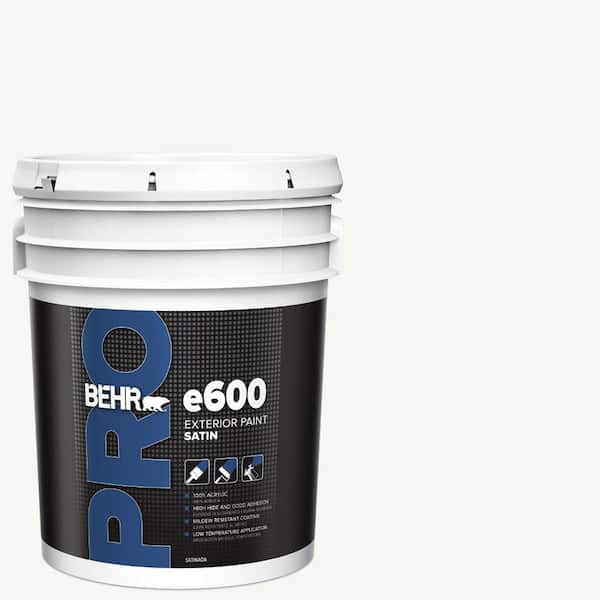 BEHR PRO 5 gal. e600 White Satin Enamel Exterior Paint (2)