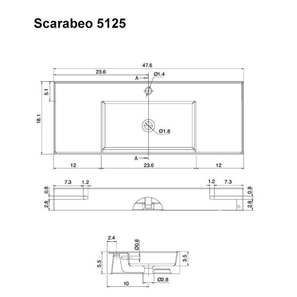 Nameeks Teorema 2-Wall Mounted Bathroom Sink in White (3)