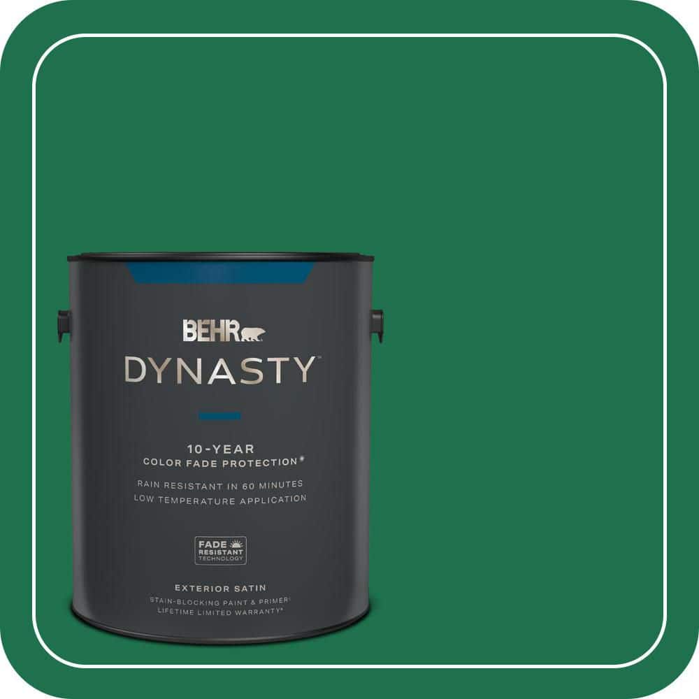 BEHR DYNASTY 1 gal. #470B-7 Climbing Ivy Satin Enamel Exterior Stain-Blocking Paint & Primer