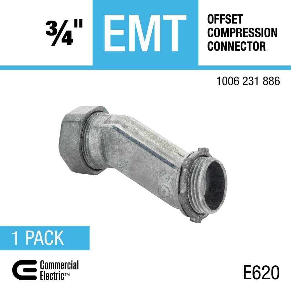 Commercial Electric 3/4 in. Electrical Metallic Tubing (EMT) Offset Compression Connector (4)