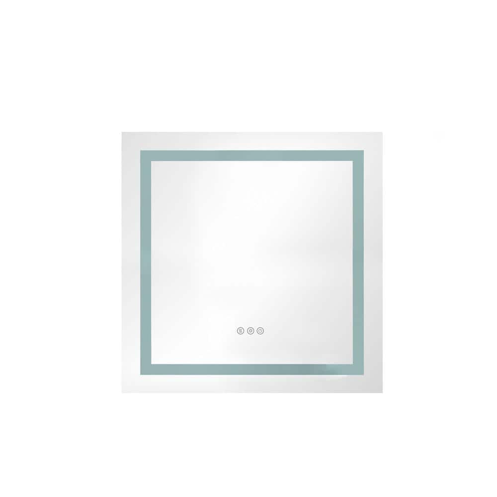 Unbranded 36 in. x 36 in. LED Bathroom Mirror with Front, Wall Mounted, Anti-Fog, Memory, 3 Color Temperatures, Stepless Dimmable