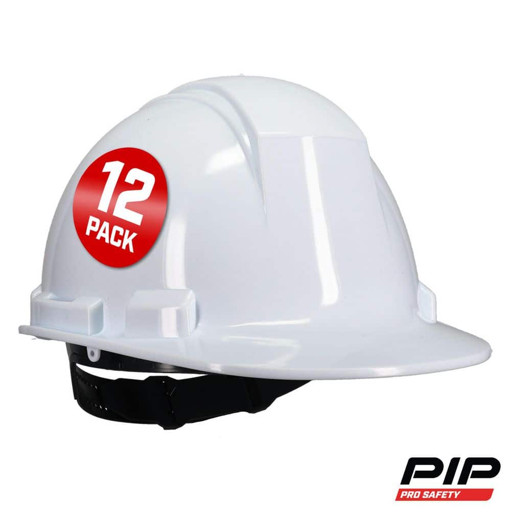 PIP White Type 1 Class E Hard Hat with 4-Point Pinlock Suspension (12-Pack)