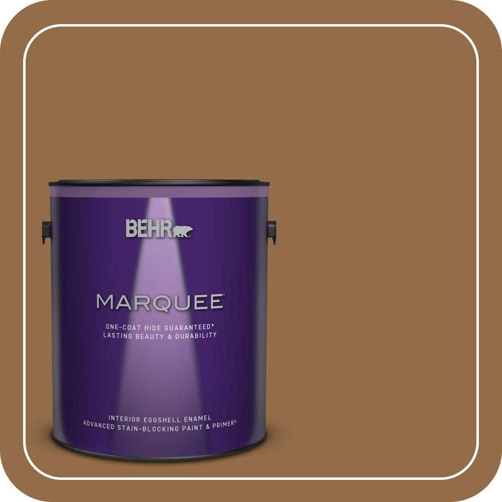 BEHR MARQUEE 1 gal. #S260-7 Nugget Gold Eggshell Enamel Interior Paint & Primer