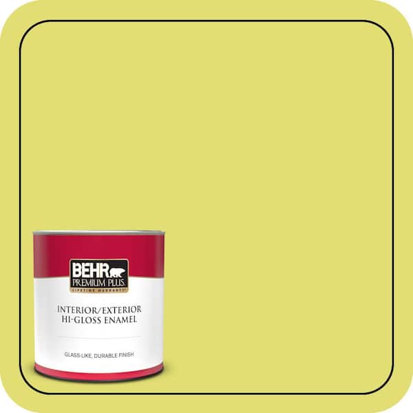 BEHR PREMIUM PLUS #400B-4 Citron Enamel Low Odor & Primer (2)