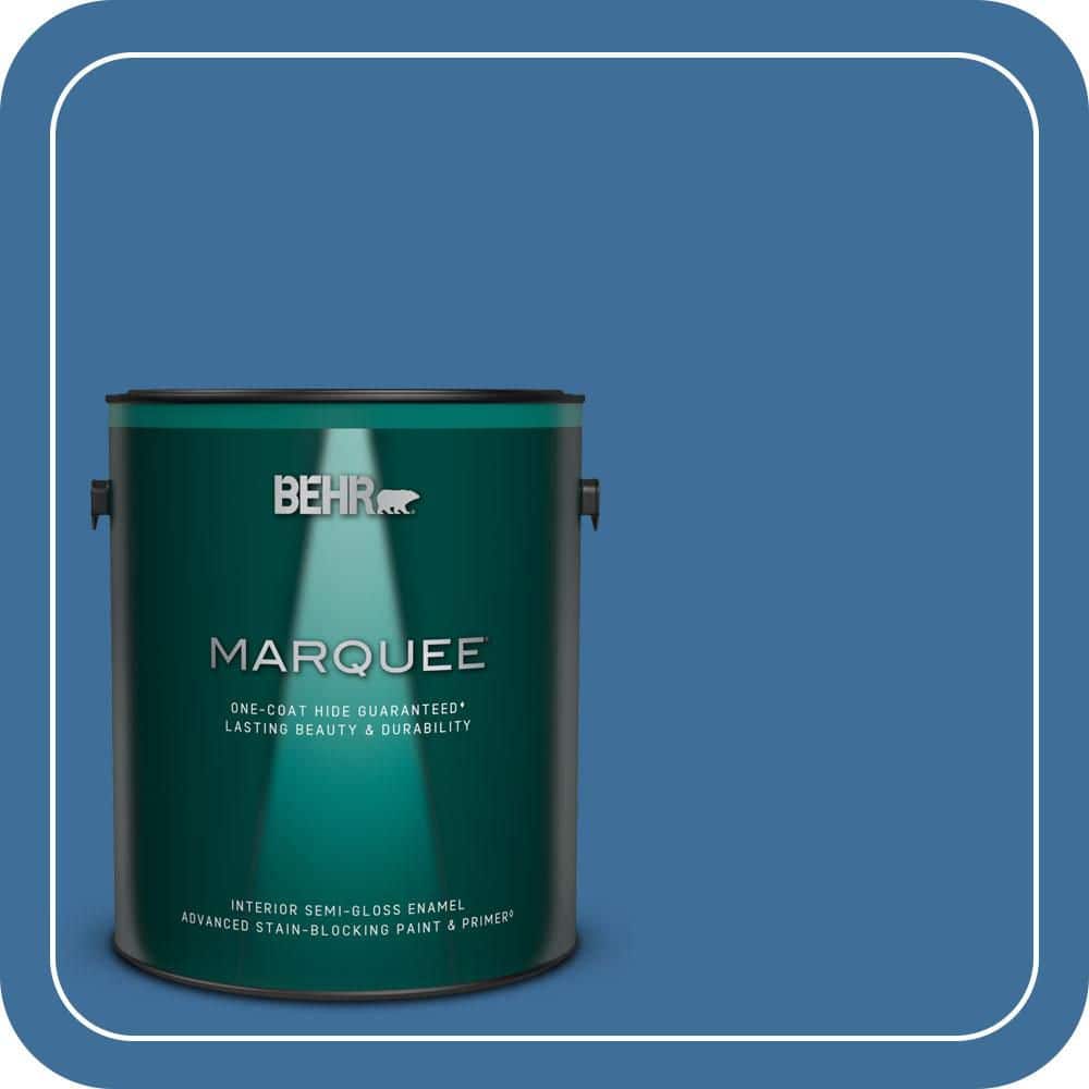 BEHR MARQUEE 1 gal. #M520-6 National Anthem One-Coat Hide Semi-Gloss Enamel Interior Paint & Primer