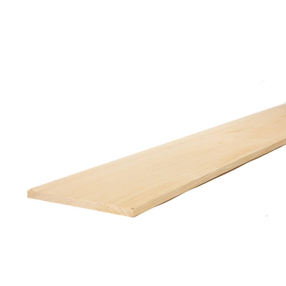Unbranded 1 in. x 12 in. x 8 ft. Select Kiln-Dried Square Edge Whitewood Board