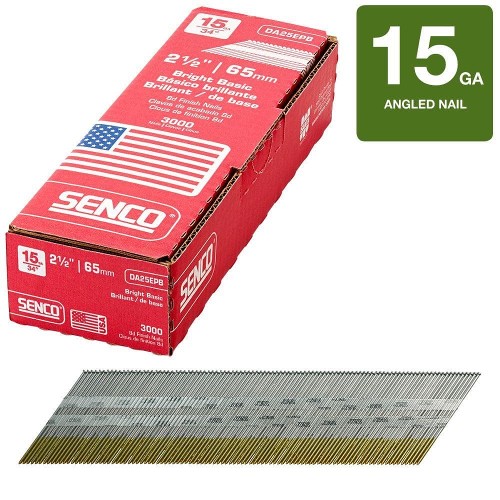 Senco 2-1/2 in. x 15-Gauge 3M Bright Steel Nail (3,000 per Box) (2)