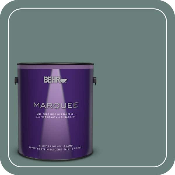 BEHR MARQUEE 1 gal. #N430-5 Aspen Valley One-Coat Hide Eggshell Enamel Interior Paint & Primer (2)