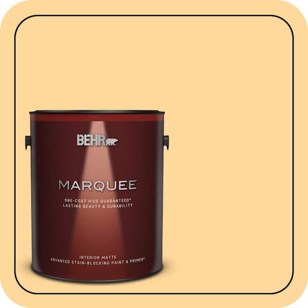 BEHR MARQUEE 1 gal. #P250-3 Marsh Marigold Matte Interior Paint & Primer (2)