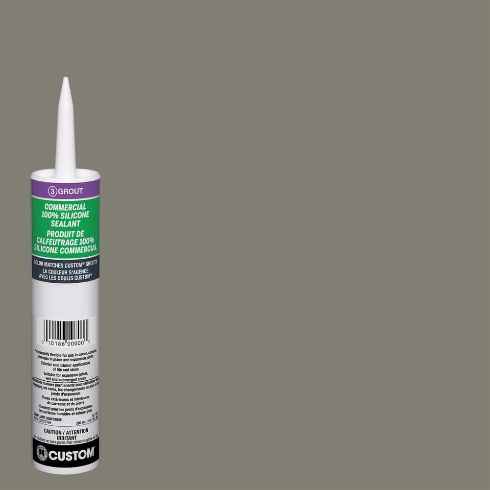 Custom Building Products Commercial #09 Natural Gray 10.1 oz. Silicone Caulk (2)