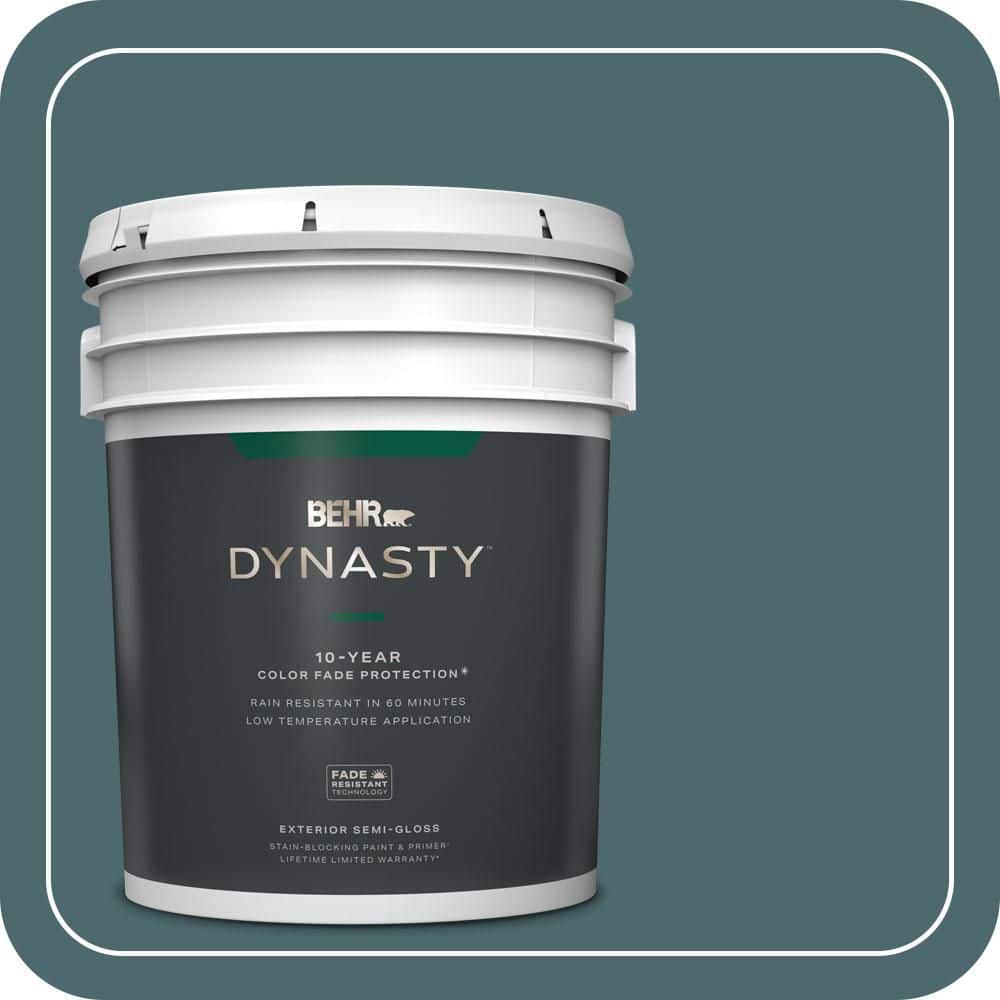 BEHR DYNASTY 5 gal. #510F-6 Solitude Semi-Gloss Exterior Stain-Blocking Paint & Primer