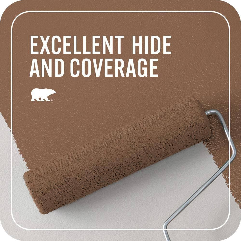 BEHR PREMIUM PLUS 1 qt. #MQ2-01 Burnished Brandy Flat EcoMix Plant-Based Interior Paint & Primer (2)