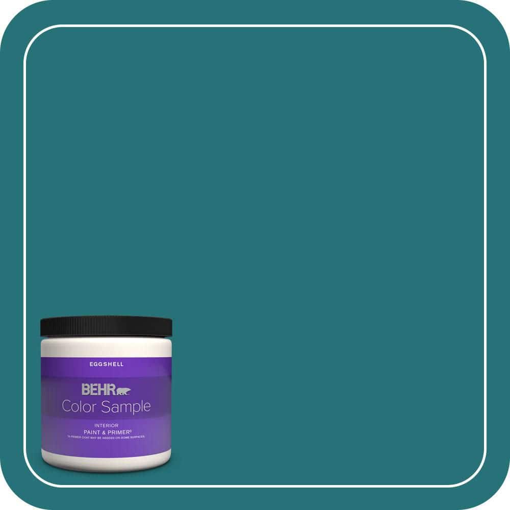 BEHR PREMIUM PLUS 8 oz. #520D-7 Mosaic Tile Eggshell Enamel Interior Paint & Primer Color Sample (1)