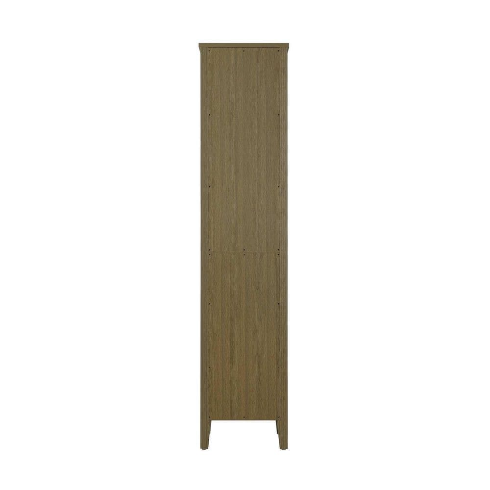 TIMELESS HOME 16 in. W x 18 in. D x 72 in. H Chestnut Brown Freestanding Linen Cabinet (3)