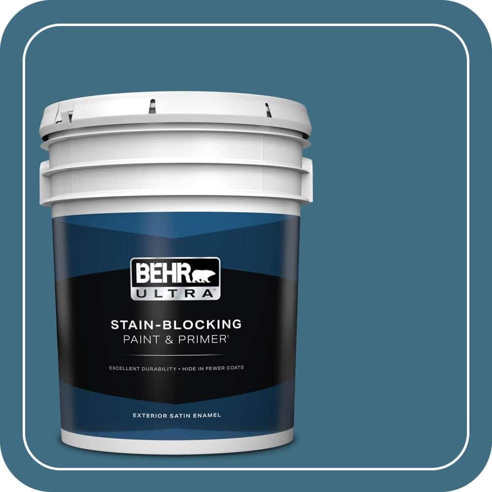 BEHR ULTRA 5 gal. #560D-6 Seven Seas Satin Enamel Exterior Paint & Primer