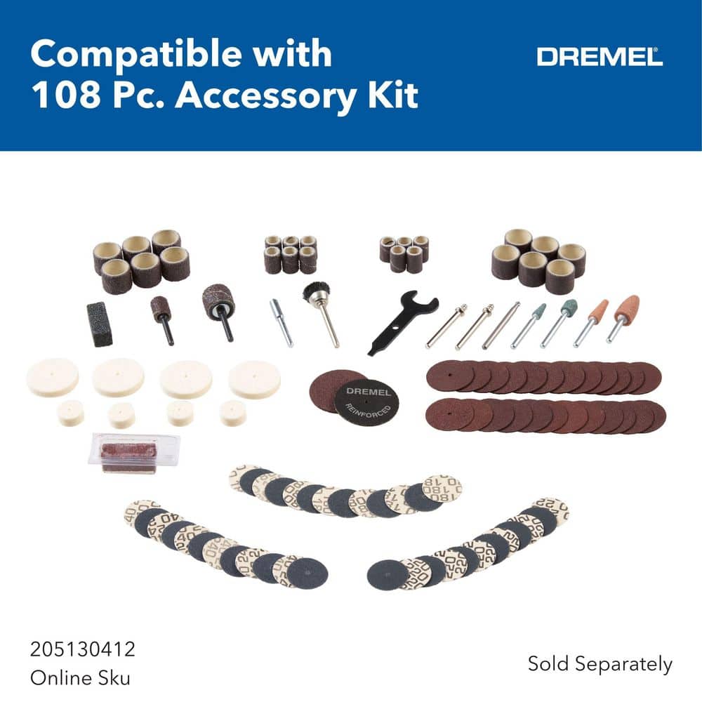 Dremel 3100 1.2 Amp Variable Speed Rotary Tool Kit with 15 Accessories and 1 Attachment (3)