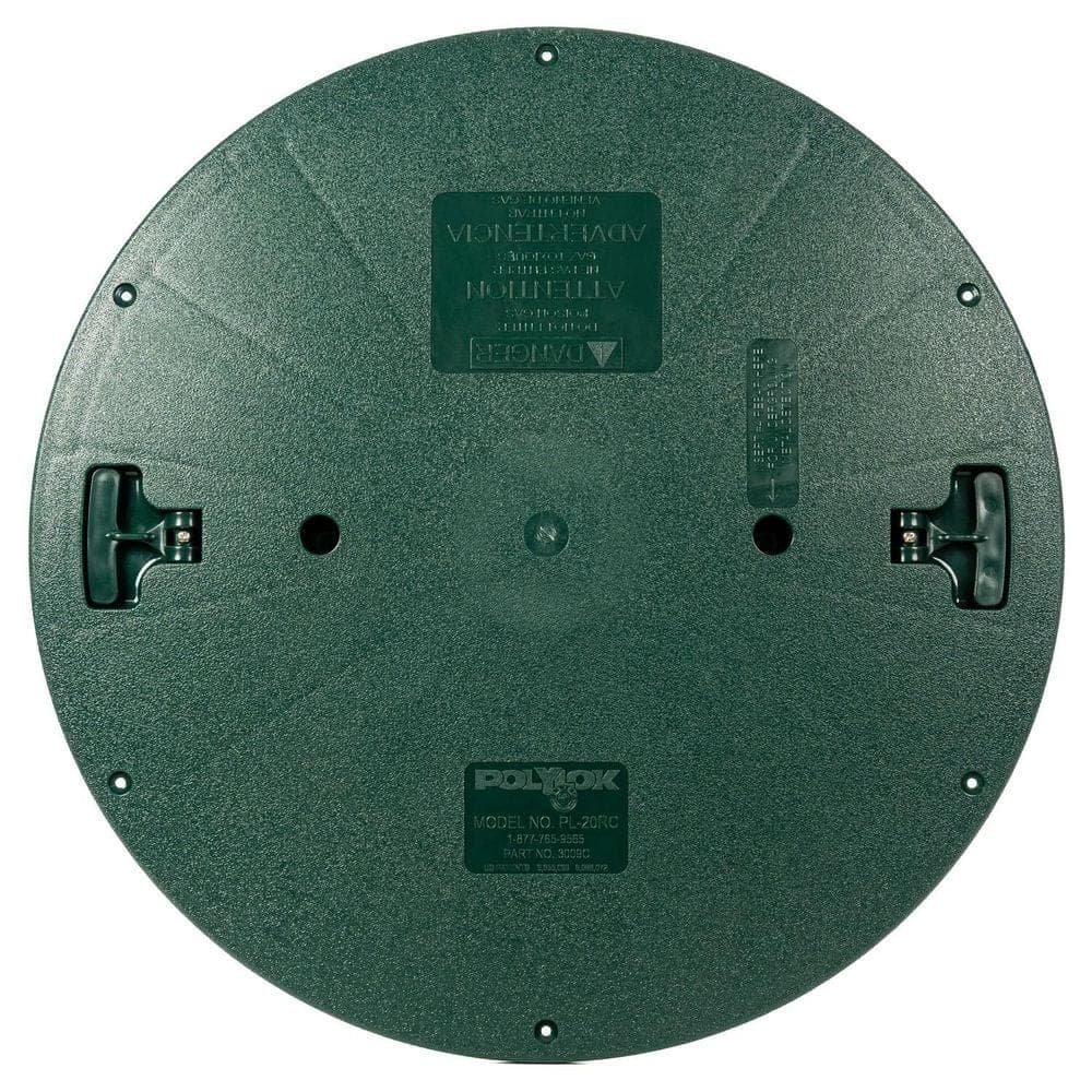 Unbranded 20 in. Polylok Domed Lid Green (1)