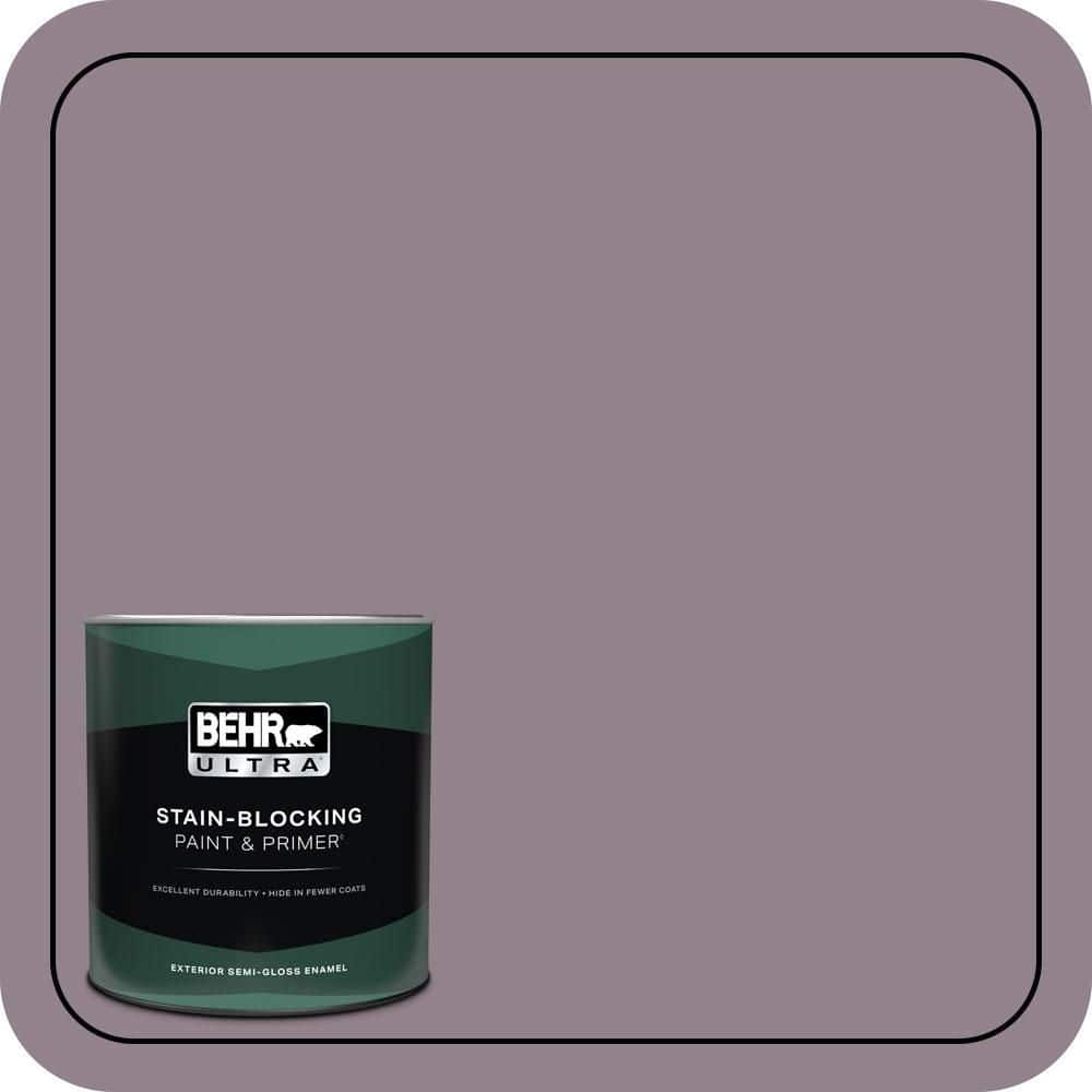 BEHR ULTRA 1 qt. #N110-4 Gothic Purple Semi-Gloss Enamel Exterior Paint & Primer