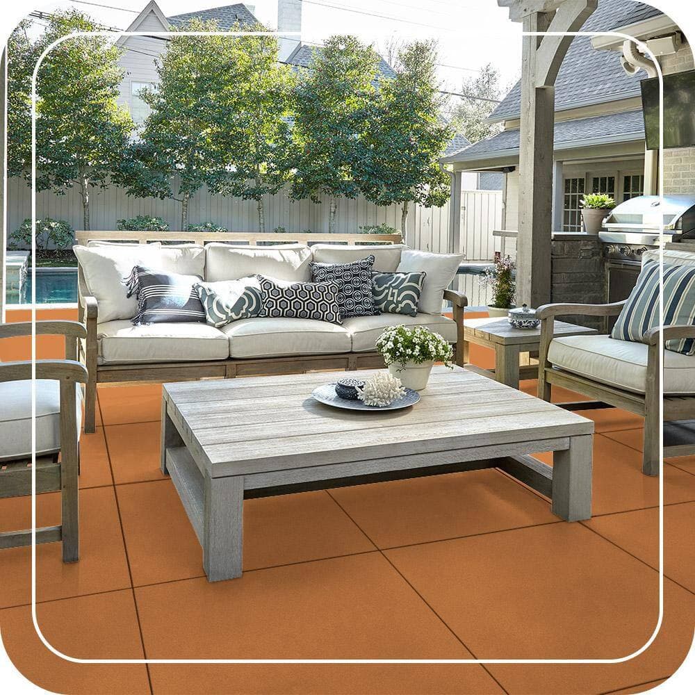 BEHR PREMIUM 1 gal. #PPU4-03 Butter Rum Textured Low-Lustre Enamel Interior/Exterior Porch and Patio Anti-Slip Floor Paint (4)