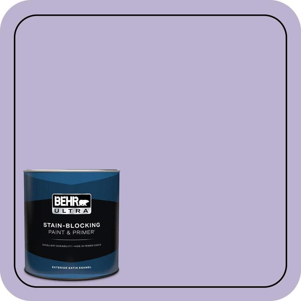 BEHR ULTRA 1 qt. #M560-3 Grape Hyacinth Satin Enamel Exterior Paint & Primer