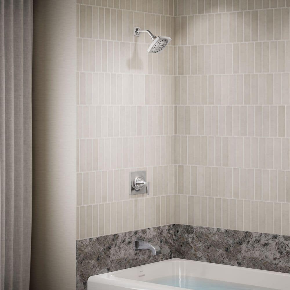 KOHLER Katun 1-Handle 3-Spray Tub and Shower Faucet in Polished Chrome (Valve Included) (2)