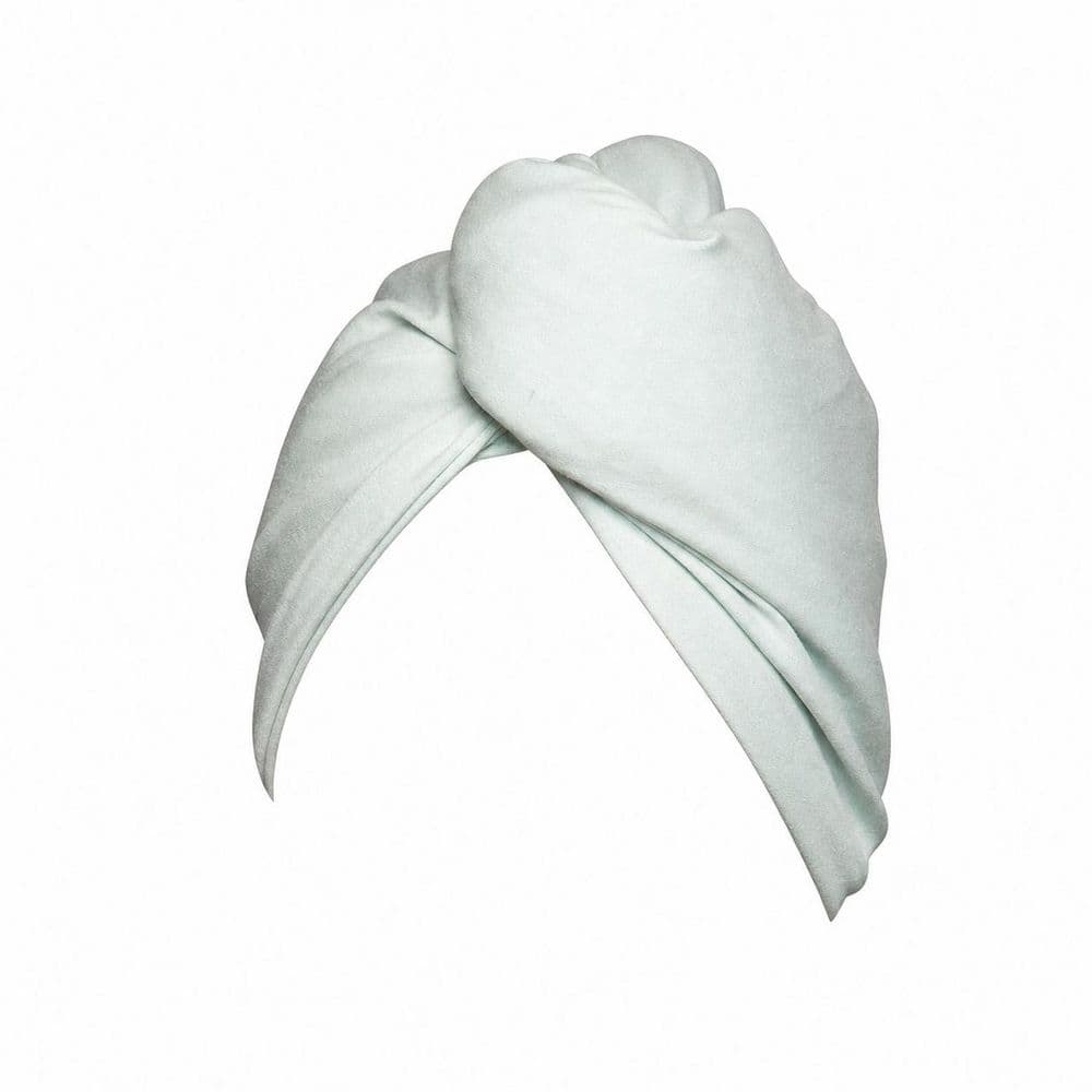 LAIFUCAM Sage Hair Drying Turban Bath Accessory Type, Soft Lightweight Towel Wrap with Button for Long Hair, Frizz Control (1)