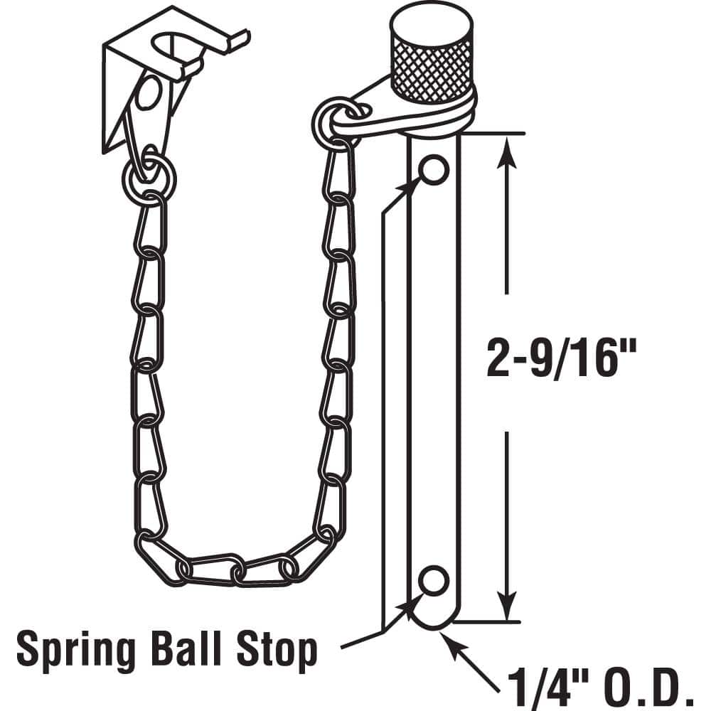 Prime-Line Sliding Patio Door Pin Lock with Retaining Ball, 2-9/16 in., Steel Pin (2)