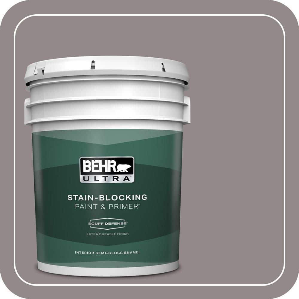 BEHR ULTRA 5 gal. #PPU17-16 Polished Stone Extra Durable Semi-Gloss Enamel Interior Paint & Primer
