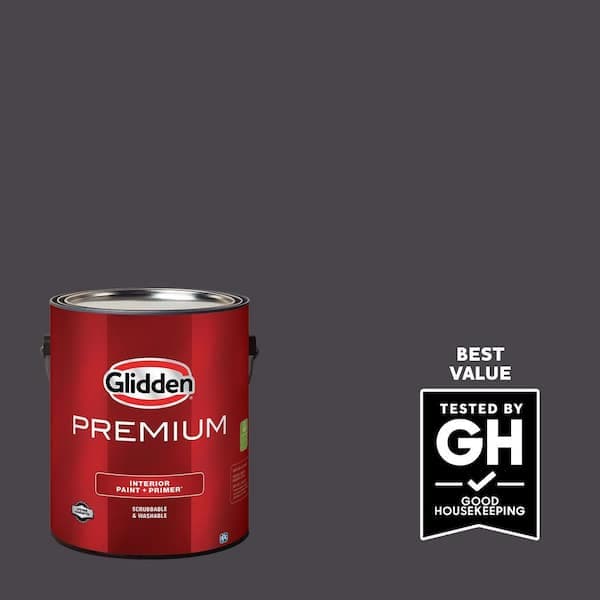 Glidden Premium 1-gal. Blackhearth PPG1003-7 Eggshell Interior Latex Paint (2)
