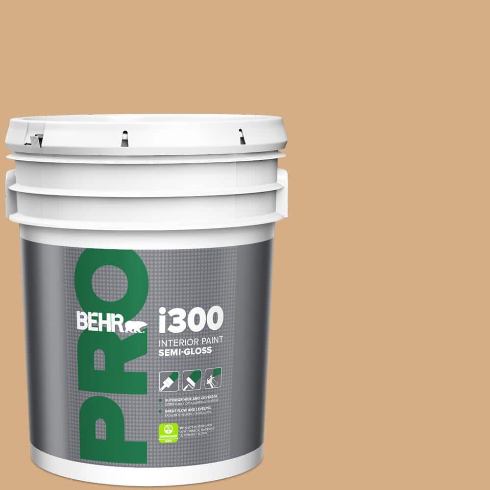 BEHR PRO 5 gal. #BXC-67 Santa Fe Tan Semi-Gloss Interior Paint