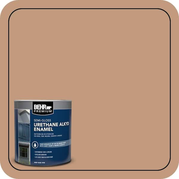 BEHR PREMIUM 1 qt. #PPU3-12 Egyptian Pyramid Semi-Gloss Enamel Urethane Alkyd Interior/Exterior Paint (2)