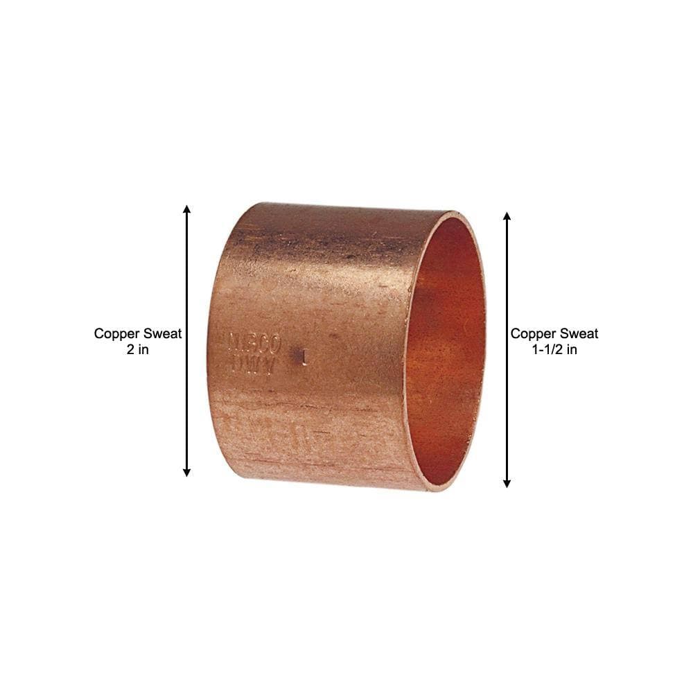 Everbilt 2 in. x 1-1/2 in. Copper DWV Cup x Cup Coupling Fitting (4)