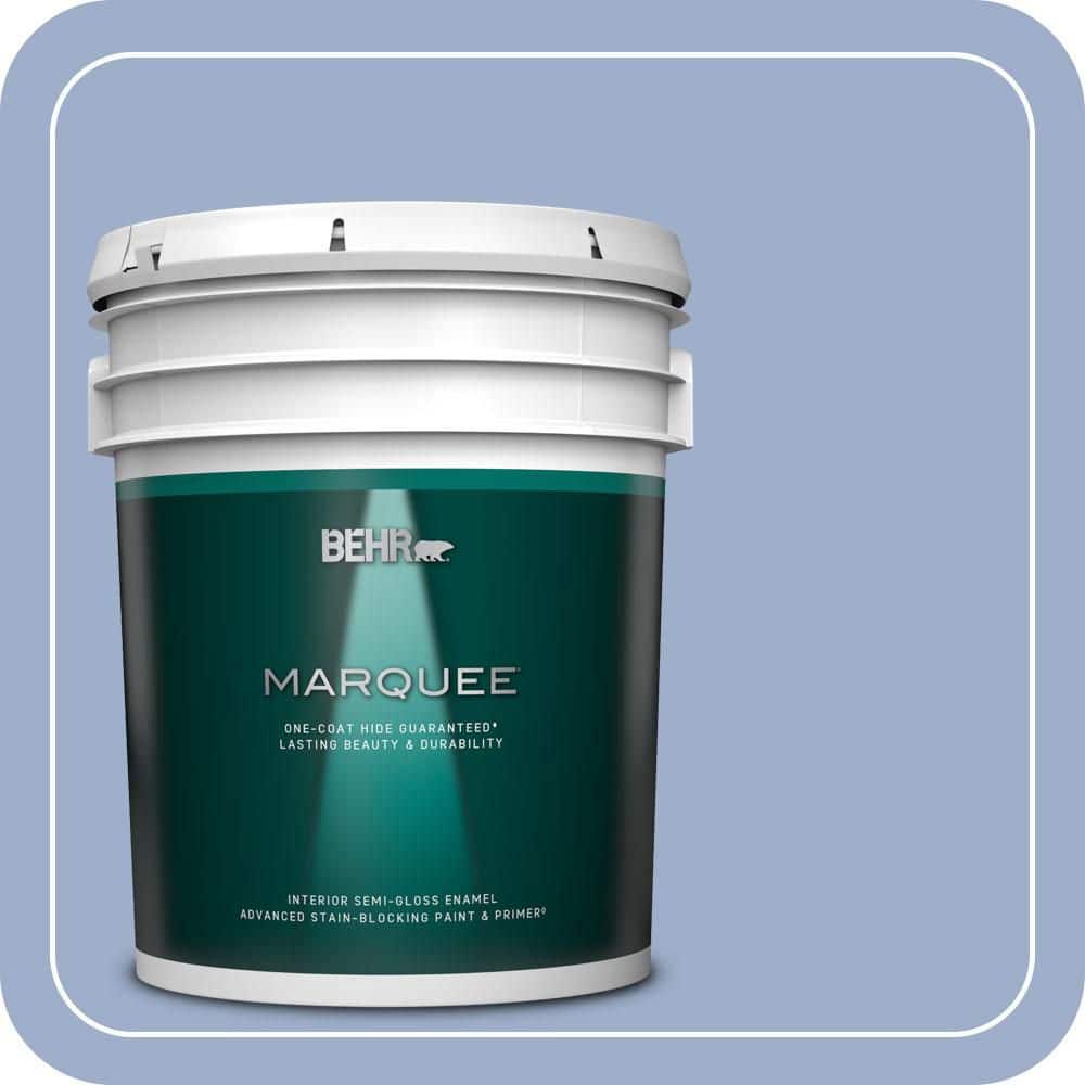 BEHR MARQUEE 5 gal. #MQ5-17 Poetry Reading One-Coat Hide Semi-Gloss Enamel Interior Paint & Primer