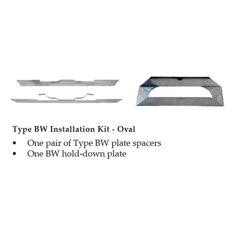 American Metal Products 4 in. Oval Between Install Kit (2)