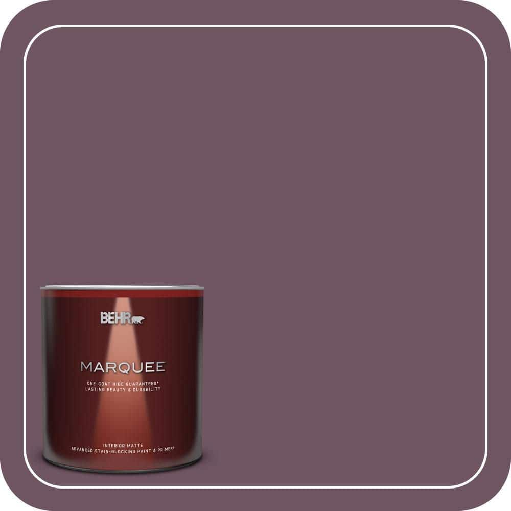 BEHR MARQUEE 1 Qt. #S110-7 Exotic Eggplant One-Coat Hide Matte Interior Paint & Primer
