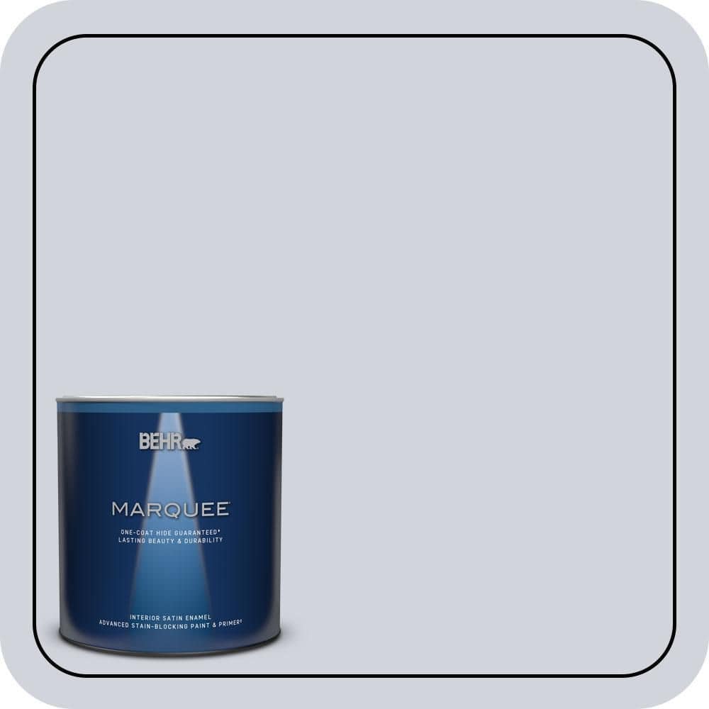 BEHR MARQUEE 1 qt. #S550-1 Blueberry Whip Satin Enamel Interior Paint & Primer