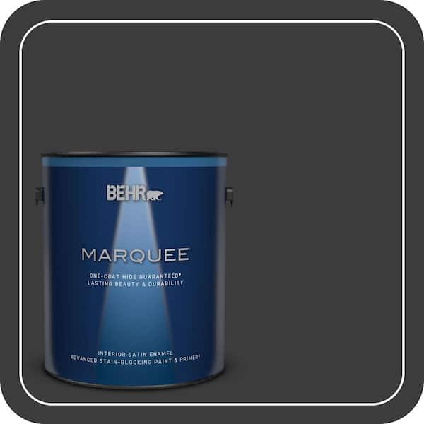 BEHR MARQUEE 1 gal. #MQ5-05 Limousine Leather One-Coat Hide Satin Enamel Interior Paint & Primer (2)