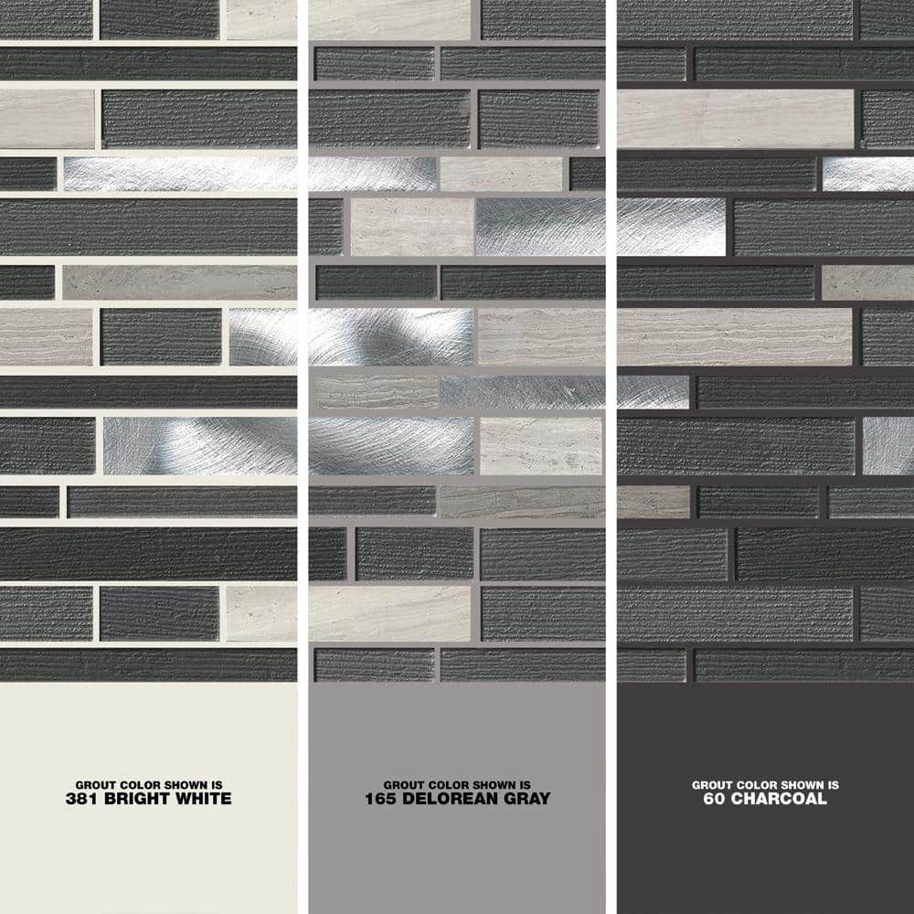 MSI Urban Loft Interlocking 12 in. x 12 in. x 0.16 in. Stone/Glass/Metal Mesh-Mounted Mosaic Wall Tile (1 sq. ft./Each) (4)