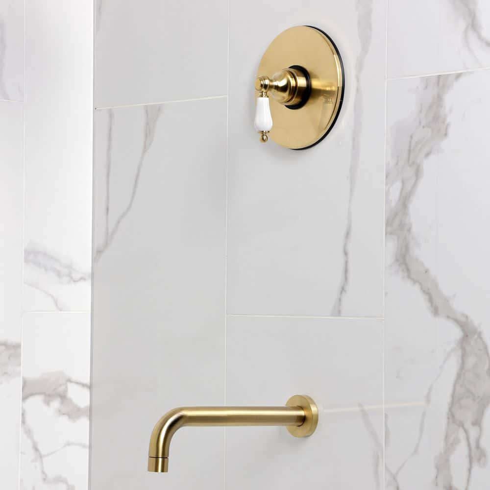 Kingston Brass Victorian 1-Handle 1-Spray Tub and Shower Faucet 1.8 GPM in Brushed Brass (2)
