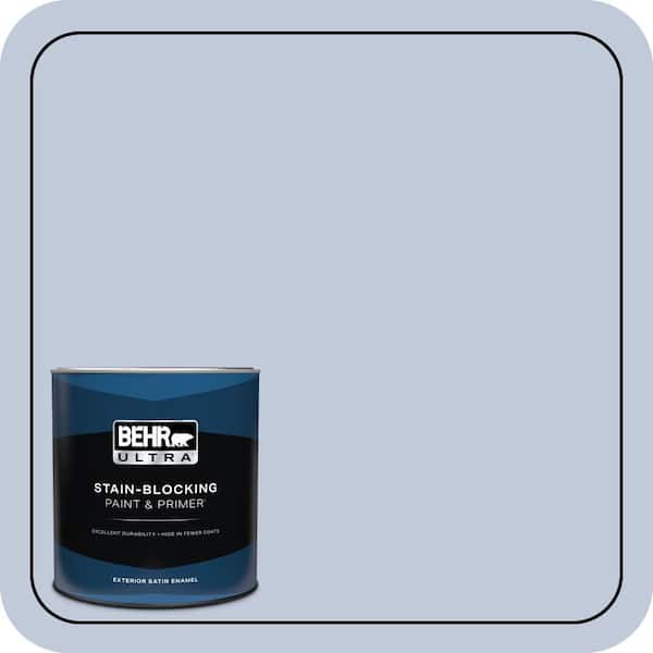 BEHR ULTRA 1 qt. #600E-3 Icy Brook Satin Enamel Exterior Paint & Primer (2)