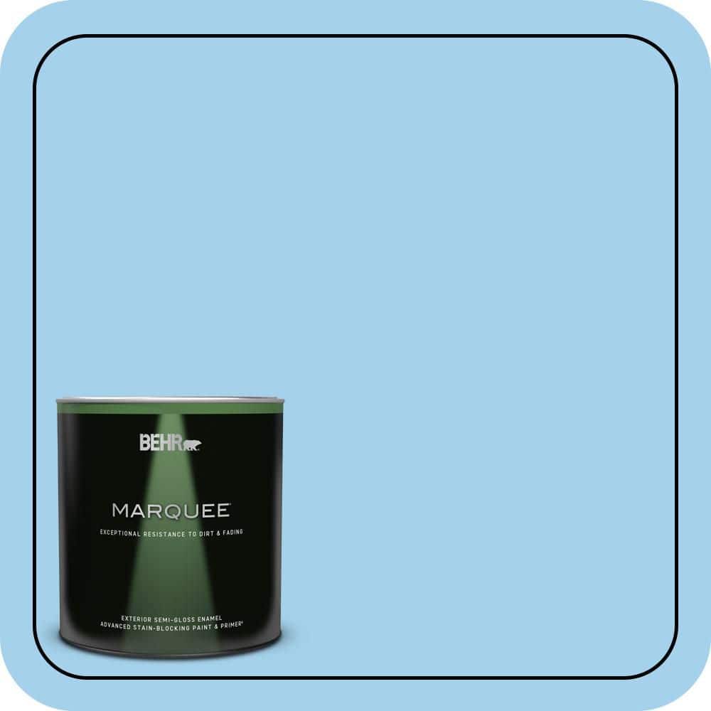 BEHR MARQUEE 1 qt. #550A-3 Little Pond Semi-Gloss Enamel Exterior Paint & Primer