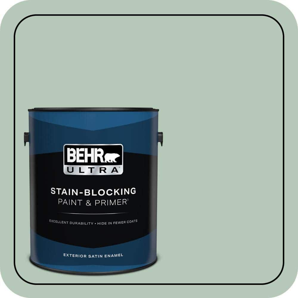 BEHR ULTRA 1 gal. #S410-3 Ponds Edge Satin Enamel Exterior Paint & Primer